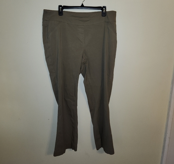 Westbound Khaki Flare Pants - Picture 1 of 5